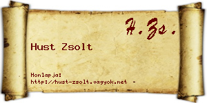 Hust Zsolt névjegykártya